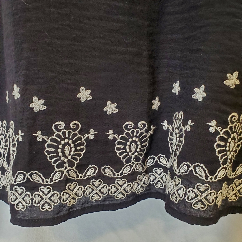 Embroidered Halter Neck Dress, Black, Size XS - Picture 5 of 9